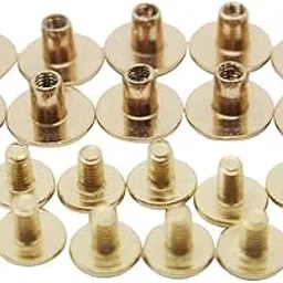 10 Sets Binding Stud Belt Bag Screw Nail Rivet for DIY Leather Accessories Bookbinding Gold-picture-18
