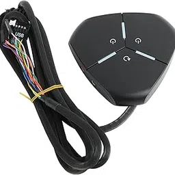 YECK Desktop PC Switch Button, Desktop Computer Power Switch Plug and Play Lightweight ABS Space Saving for Desktop Computers 2USB+Audio-picture-51