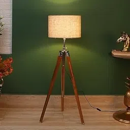 Floor Lamp with Wood, Aluminium, and Metal Construction – Multiple Style Options for Living Room, Bedroom, Home Office, and More-image-97