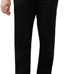 colorplus Men Slim Fit Twill Pattern Pure Cotton Flat Front Casual Trouser Black-picture-56