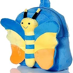 babyjoys Soft Blue Butterfly Plush Backpack for Kids – Cute Stuffed Animal Bag for Toddlers | Lightweight Cartoon Toy Bag for Baby Boys & Girls, Ideal for Nursery, Travel & Preschool-picture-36