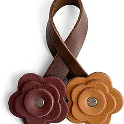 pmeixcy Purse Charms, Bag Charms for Handbags, Leather Bow Bag Charm, Stylish Keychain Accessory, Gift for Women & Men, 7x3 cm, Brown Handbag Charms image 1