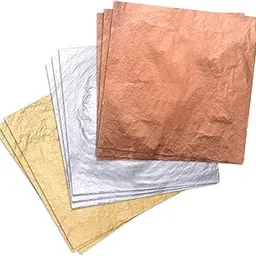 Pangda SWEET-797 300 Pieces Gilding Foil Imitation Gold, Silver and Copper Leaf for DIY Art Crafts Decoration-image-26