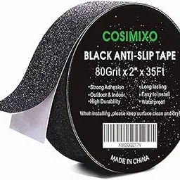 COSIMIXO Heavy Duty Anti Slip Tape for Stairs Outdoor/Indoor Waterproof 2" x 35Ft Grip Tape Safety Non Skid Roll for Stair Steps Traction Tread Staircases Non Slip Strips Black-picture-10