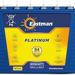 Eastman EM16042TT 160Ah Tall Tubular Inverter Battery | Built-in Water Level Indicator | 84-Month Warranty | Compatible with 700VA–2000VA Inverters-image-62