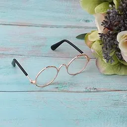 Fashion My Day 4x1/6 BJD Doll Eyegalsses Eyewear Golden Frame for Blythe Dolls Clear | Modern | Clothes & Accessories | Dolls-image-7