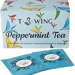 T-S-WING Peppermint Tea with Refreshing Mint Flavour | 50 Tea Bags | Rejuvenate, Energy, Sleep, Reduce Stress and Relieve Headaches | Caffeine Free-picture-29