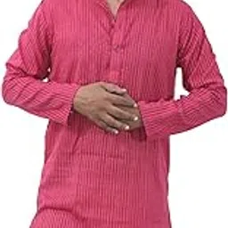 ladsloom Men's Cotton Solid Regular Fit Casual Long Kurta for Men.(S-7XL)-picture-24