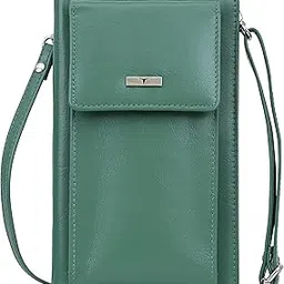 urban forest Ruby Green Leather Sling Wallet for Women-picture-47