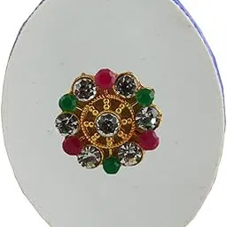 vidhya kangan Handmade Fancy Stone stud Work Saree pin Brooch for Women Jewellery Latest Stylish Crystal Unisex Floral Shape Brooch for Women/Girls (sku-bro2649)-picture-52