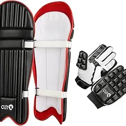 Cutx Combo Molded Cricket Batting Pad with Molded Cricket Batting Gloves, Medium Size, Idol for 10 to 12 Years, Right Hand-picture-19