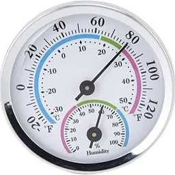 Mini Indoor Thermometer Hygrometer Outdoor Thermometer 2 in 1 Compact Structure Clear Scale Silver Humidity Monitor Gauge for Greenhouses-picture-26
