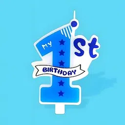 Juzfun Number Candles First Birthday Cake Decoration One Year Anniversary Party Celebration Modern Blue Width 7.5 x Height 10 CM-picture-27