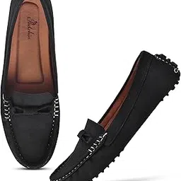 Womens Slip on Loafres | Women's Olive Stylish Fashion Moccasins Range | Cushioned Footbed Finish | Flexible | Style & All-Purpose-image-0