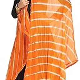 hella fashions Women's Soft Silky 2.5 Meter Chiffon Dupatta Pack of 1 in Handcrafted Leheriya Bandini/Tie-Dye Pattern with a Gota Triangular Lace on all 4 Sides-picture-35
