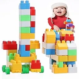 ANKIRANT MEGA Piece Building Block Toy Set with Jumbo Brightly Colored 8 Unique Fun Shapes Giant Big Blocks for 3 Years Old Boys & Girls Kids Best Gift Toy Educational Learning Game (MEGA-100)-picture-27