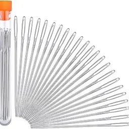 SKINPLUS Hand Sewing Needles, 2.56-inch Large Eye Sewing Sharp Needles, Leather Needle Embroidery Thread Needle for Crafts, Repair Stitching with a Bottle(23 PCS)-picture-35