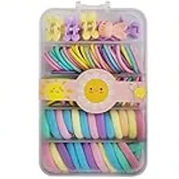 Hair Accessories Gift Set for Girls, Mini Clutcher Barrettes and Ponytail Holders with Storage Box, 3-Piece Set, Kanya Pujan Return Gift-image-6