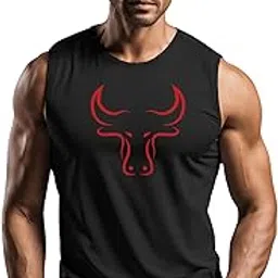 3colors 3Colours RGB Men's Sleeveless Tank Top – Gym Vest & Active Leisure Wear (CCUT-Bull)-picture-27
