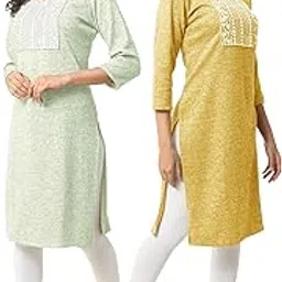 nivik Winter Kurta for Women, Woolen Kurti for Women, Combo of 2 Woollen Kurti-picture-47