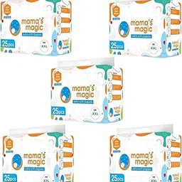 Mama's magic Anti Bacterial Baby pant Diapers For Kids & New born Super Slim Elastic Absorbent Material (Size - XXL)(Pack of 5) Total Piece - 125-picture-53
