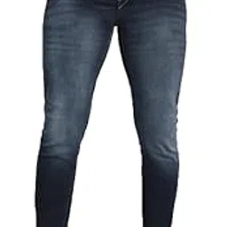 linaria Mens Blue Stretchable Denim Slim fit Jeans image 1