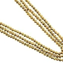 HI International Pyrite Necklace Golden Plated Pyrite 2-3mm Faceted Rounds 18"inch Bead Strand Necklace for Women Girls-picture-54