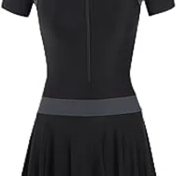 snappsy 1 Piece Swimsuit Comfort Trendy Swim Dress for Club Party Vacation Swim Pool M-picture-31