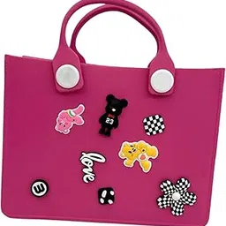 shopora Beach Tote Bag Washable With Holes Hole Beach Handbag For Outdoor Pool Beach Rose Red | Womens Handbags & Bags-picture-30