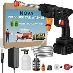 Car Washer High Pressure Gun Rechargeable with 2 Batteries | 1 Year Warranty | Pressure Washer for Car | Car Washing Pump | Water Pressure Gun for Car Wash | Gardening, Cleaning-image-25
