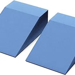 StrongTek Yoga Foam Wedge Blocks (Pair) Soft, Supportive Exercise Accessories | Balance, Strength, Form, Stretch Pilates, Crossfit, Fitness, Squats, Pushups, Planks, Back Eva Riser Block-picture-21