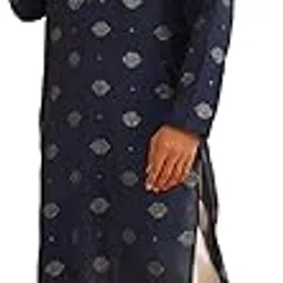 sojanya (Since 1958 Men's Cotton Silk Sequinned Embroidered Kurta With White Pyjama-picture-19