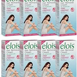 Elois Hair Removal Cream for Women & Girls | Hair Remover Cream for Bikini Area & Private Parts | Silky Soft Skin with Rose Essence | For Legs, Underarms & Arms - 25g (Pack of 8)-picture-10