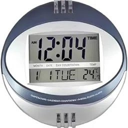 Digital Display Wall Clock Battery Operated Alarm Wall Mount Clocks, Home Decor LCD Clock-picture-27