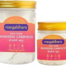 Mangaldhara 100% Pure Bhimseni Camphor Pack of 2 (250g + 55g) | Natural Kapoor for Puja, Home & Temple Use Smokeless Camphor for Aarti & Fragrance | 305g-image-32