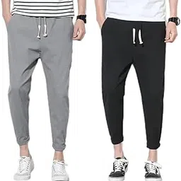 Men's Tapered Jogger Pants with Elastic Waistband and Drawstring (Pack of 2) – Casual Athletic Track Pants for Running, Workout, and Loungewear-image-69