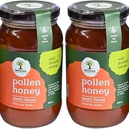 Last Forest Wild Pollen Honey 500g, Unprocessed and Unpasteurized Raw Honey, Wild Forest Honey with No Added Sugar or Preservatives (Pack of 2)-picture-29