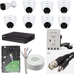 Dahua 2MP with Color HD CCTV Camera Full Set, 1 Bullet, 7 Dome, 8 Channel DVR, 8 Channel JK Vision Power Supply, 1TB Hard Disk, 90 Meter Cable, BNC/DC Connector-picture-11