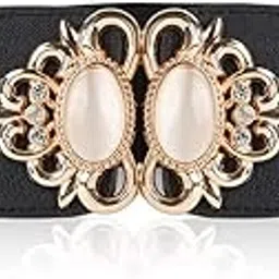 style shoes Women Belt Stylish Buckel Elastic Embellished Waist Belt Decorative Stretch Waist Band-picture-39
