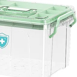 HEAVENGLOW Medical Box Large Capacity Multi Layer First Aid Kits for Home Travel green L-image-54