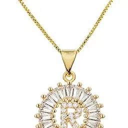 zivom Initial Alphabet Large Letter Cubic Zirconia CZ 18K Gold Necklace Birthday Gifts For Women Girls-picture-35