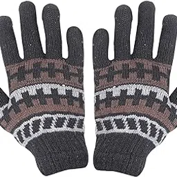 devil Women's Woollen Thermal Thick Knitted Winter Gloves (Black, Free Size)-picture-15