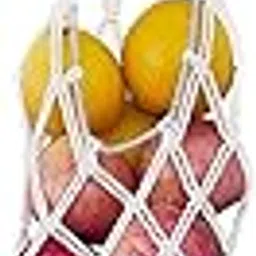 JAZLOG Cotton Wall Hanging Macrame Boho Basket for Potato, Onion and Fruit Storage ( Off-White , LARGE )-picture-15
