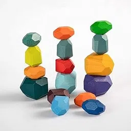 TOKYODO Multicolor Wooden Balancing Stones for Stacking | Zen Blocks | Stacking Stones | Wooden Blocks for Balancing Stacking Game Indoors | Educational Toys for Kids (10)-picture-17