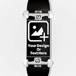 Jaspo 31 x 8 inches Maple Skateboard Fully Assembled Skateboard with Customized Design/Artwork and Your Favorite Deck 7 Ply Canadian Maple Double Kick Concave Skateboard (31" x 8", Black)-picture-28