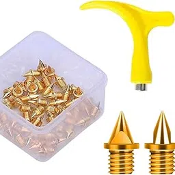 CALANDIS 50Pcs Track Shoe Spikes Portable with 0 for Competition Sports Training Gold | Track & Field-picture-11
