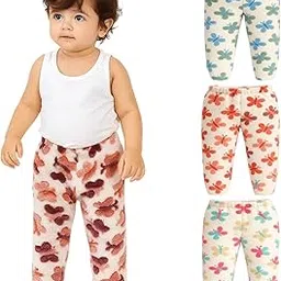 nicsy Baby Boys & Girls Warm Fleece Pajama Pants | Pack of 3 Winter Wear Bottoms | Soft Fur Pyjama with Cute Butterfly Print | Unisex Kids Nightwear & Loungewear-picture-17