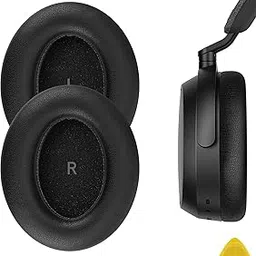 Geekria QuickFit Replacement Ear Pads for Sennheiser Momentum 4 Wireless Over-Ear Headphones Ear Cushions, Repair Parts (Black)-image-14