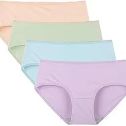 louryn koulyn Soft Cotton Hipster Panty for Women | Underwear for Ladies | Daily use Panty | Breathable Full Coverage mid Rise Underpants | Combo (Pack of 4)-picture-23