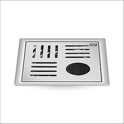 Sanjay Chilly Floor Drainer for Bathroom Square Maze Gypsy Golden Series Floor Drain with Hole Cover Jali 304 Grade Stainless Steel Kitchen Floor Bathroom Gratings (5x5 Inch)-picture-66